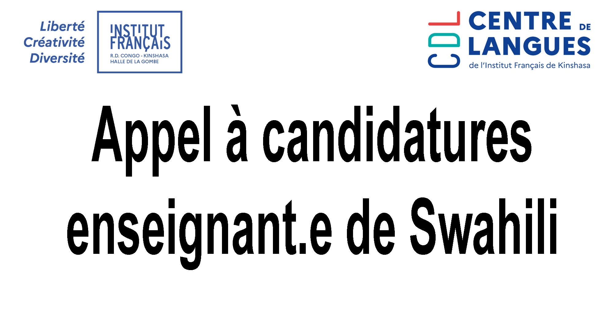 Appel à candidatures – Enseignant.e de swahili